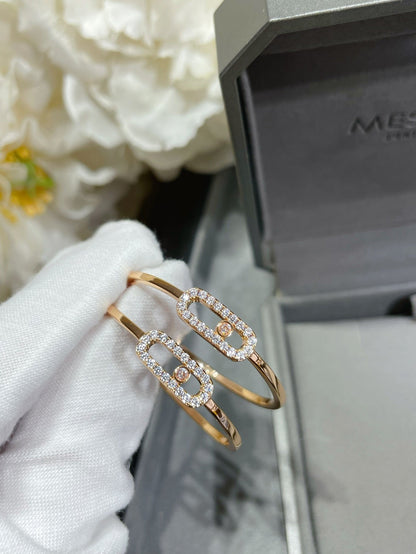 [Veyra Jewelry]Move Sliding‑Diamond Hoop Earrings