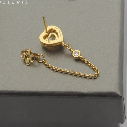 [Veyra Jewelry]My Twin Heart Chain Earrings