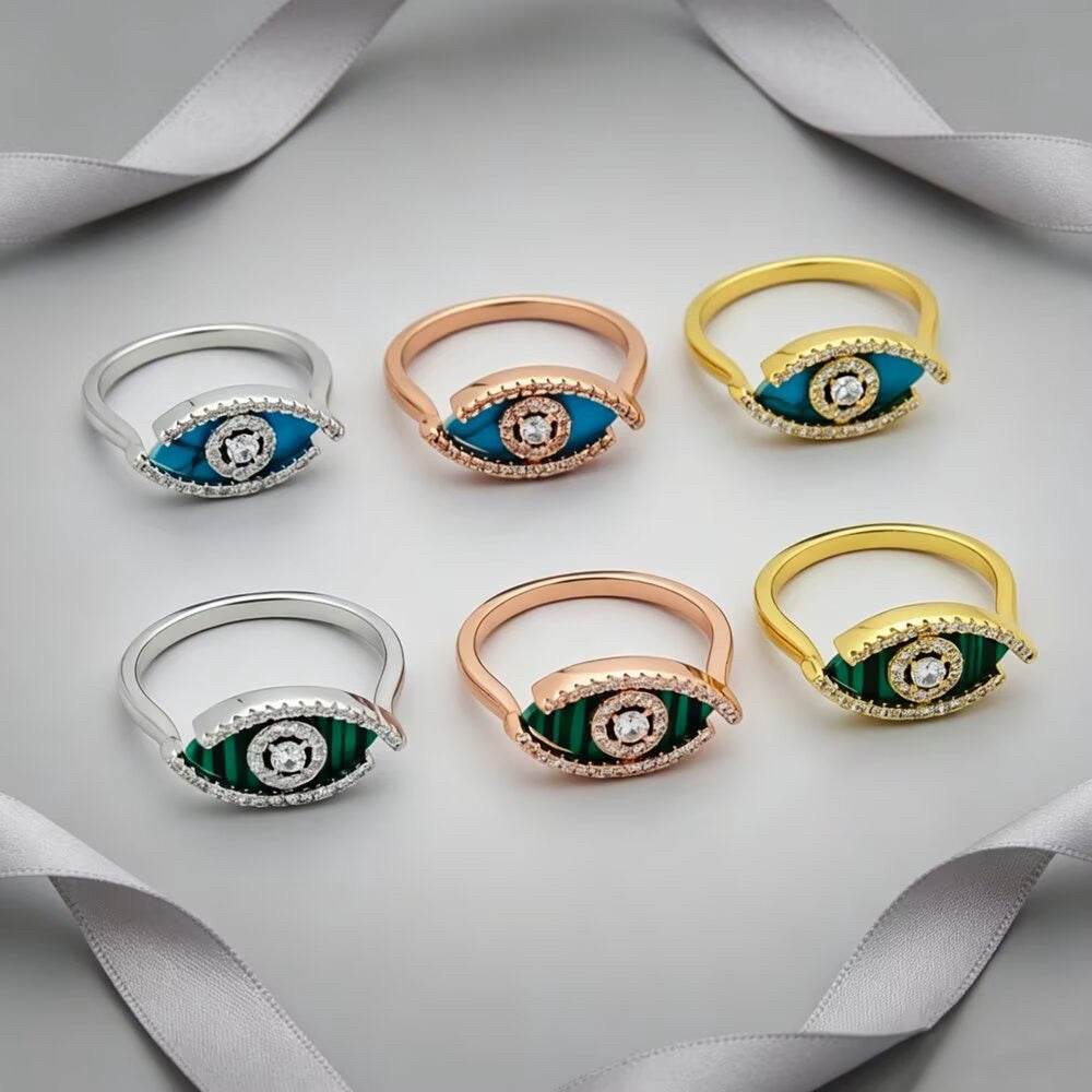 [Veyra Jewelry]Lucky Eye Malachite Ring