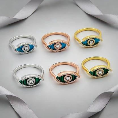 [Veyra Jewelry]Lucky Eye Malachite Ring