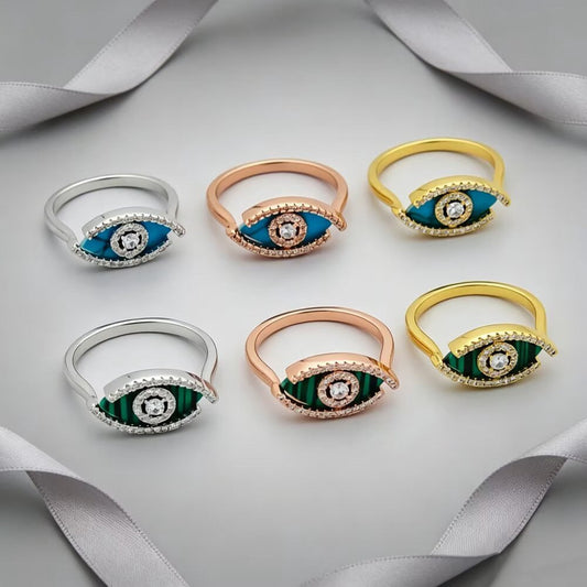 [Veyra Jewelry]Lucky Eye Malachite Ring