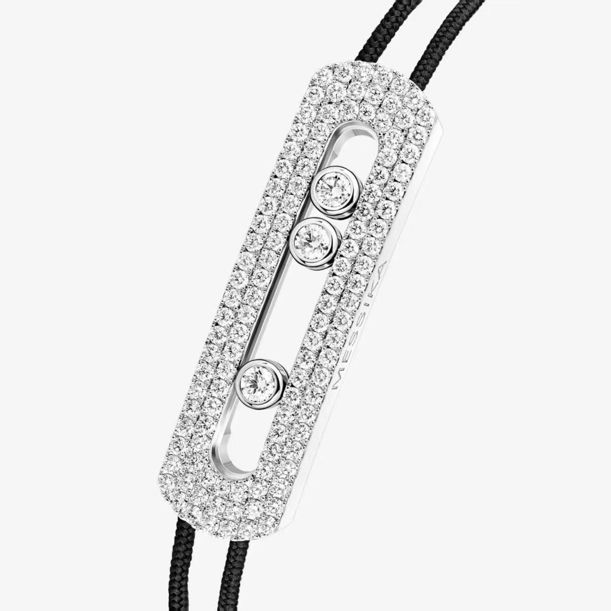 [Veyra Jewelry]Care(Large-4mm) pink cord pavé bracelet