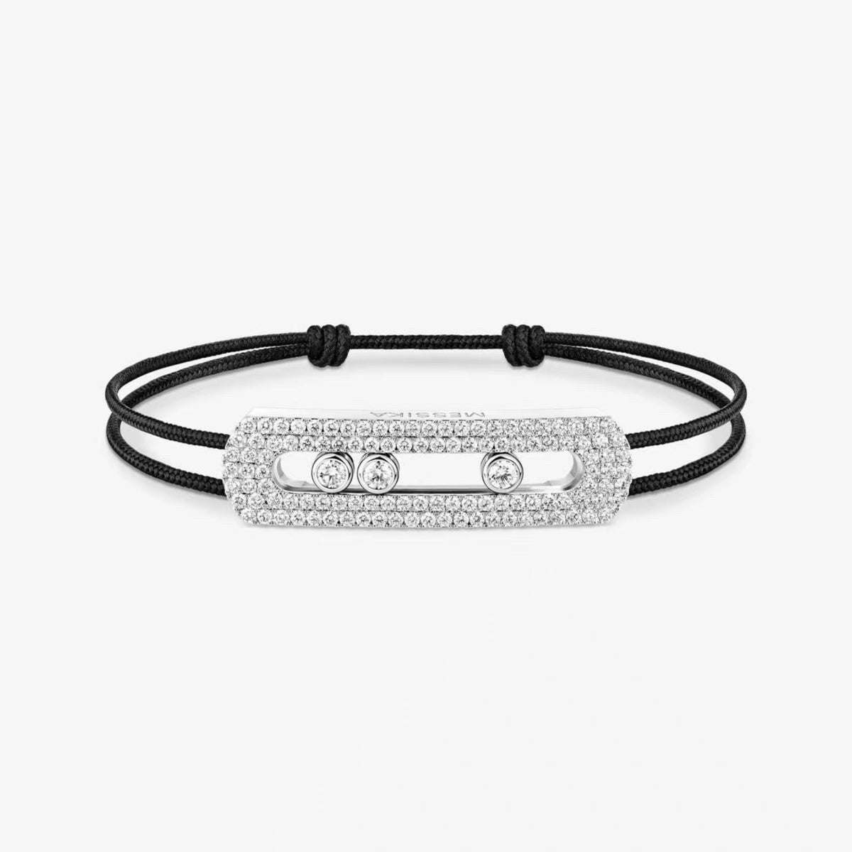 [Veyra Jewelry]Care(Large-4mm) pink cord pavé bracelet