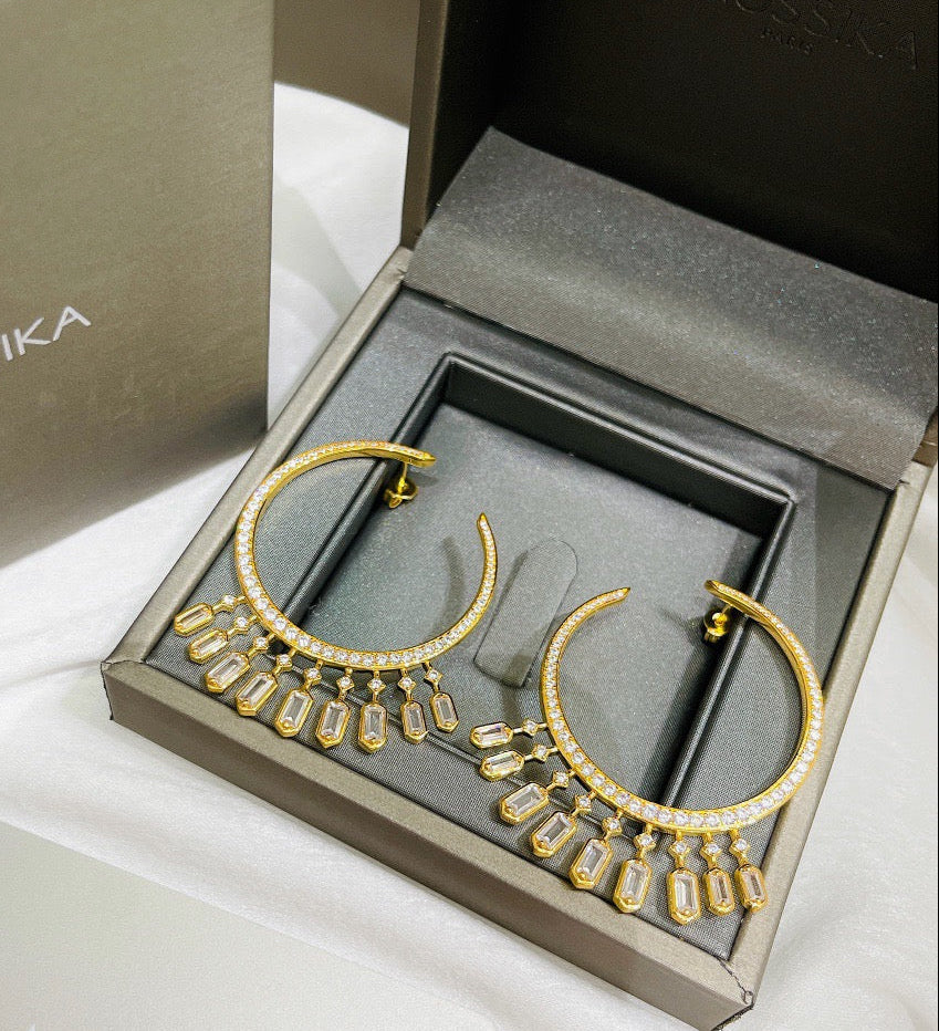 [Veyra Jewelry] Kate Moss Tassel Hoop Earrings