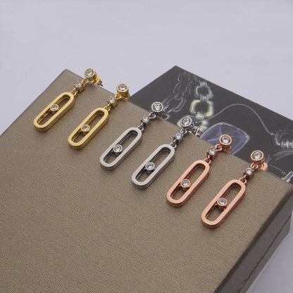 [Veyra Jewelry] Move Uno Drop Earrings, Movable Stone