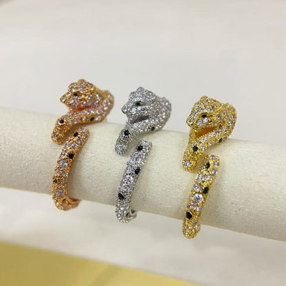 ¡®Veyra Jewelry¡¯Double‑Panther Open Ring