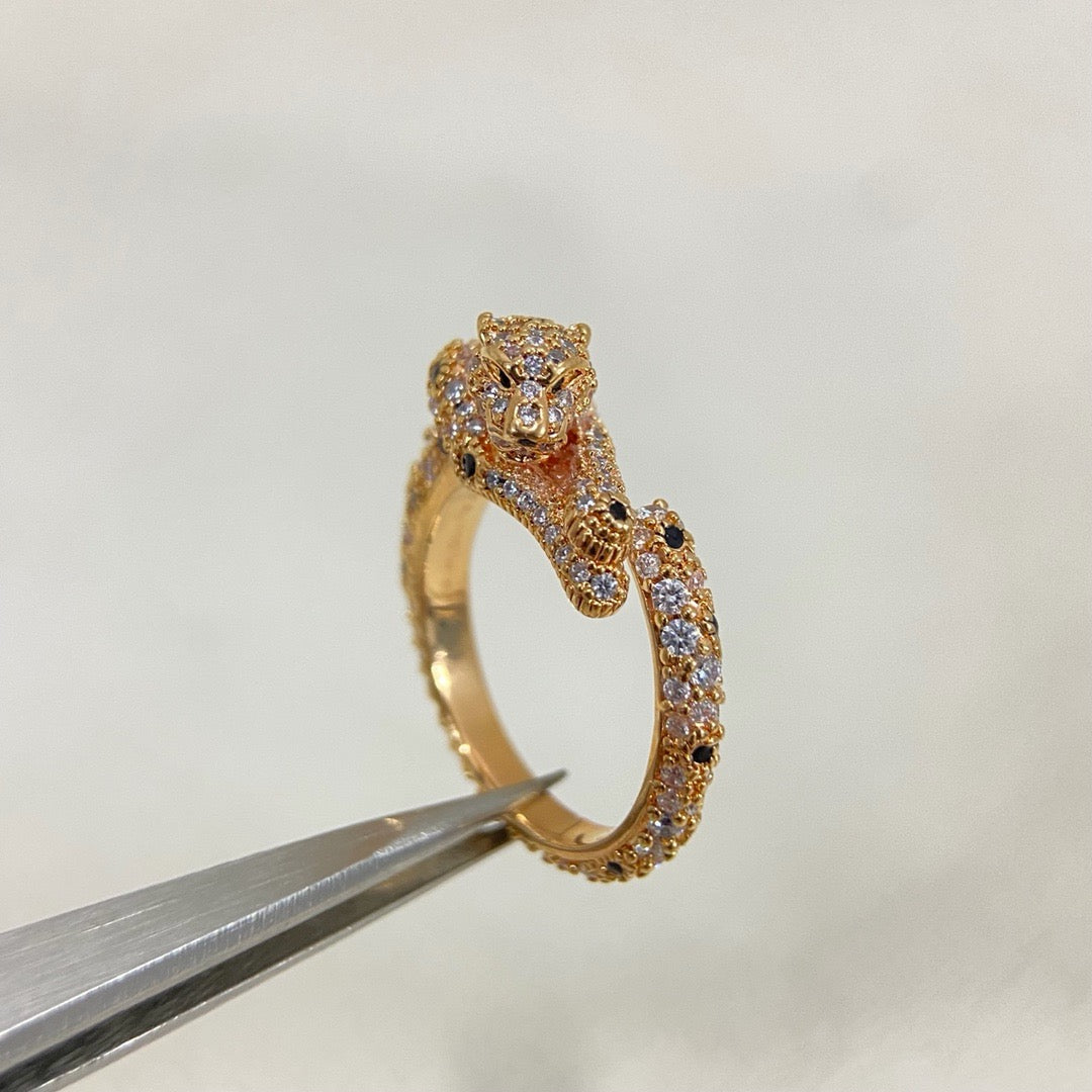 ¡®Veyra Jewelry¡¯Double‑Panther Open Ring