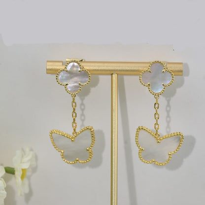 ¡®Veyra Jewelry¡¯CLOVER MEDIUM 1 MOTIFS CARNELIAN  DIAMOND earrings