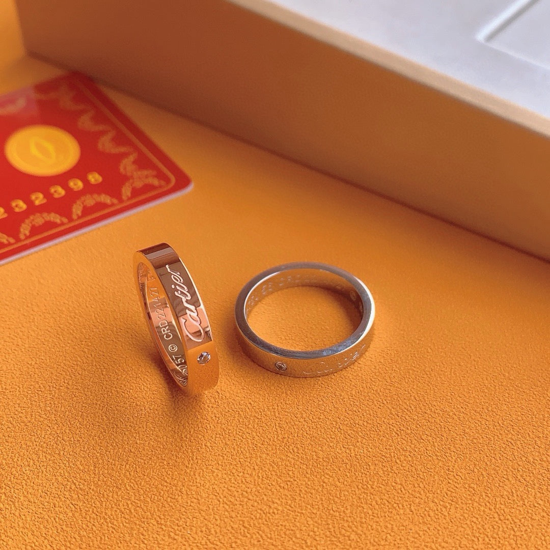 ¡®Veyra Jewelry¡¯Signature Single‑Diamond Couple Band Rings