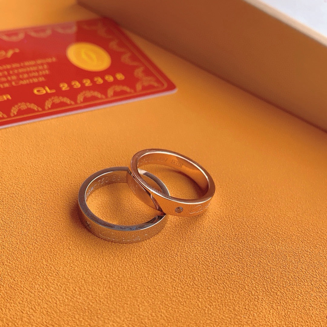 ¡®Veyra Jewelry¡¯Signature Single‑Diamond Couple Band Rings