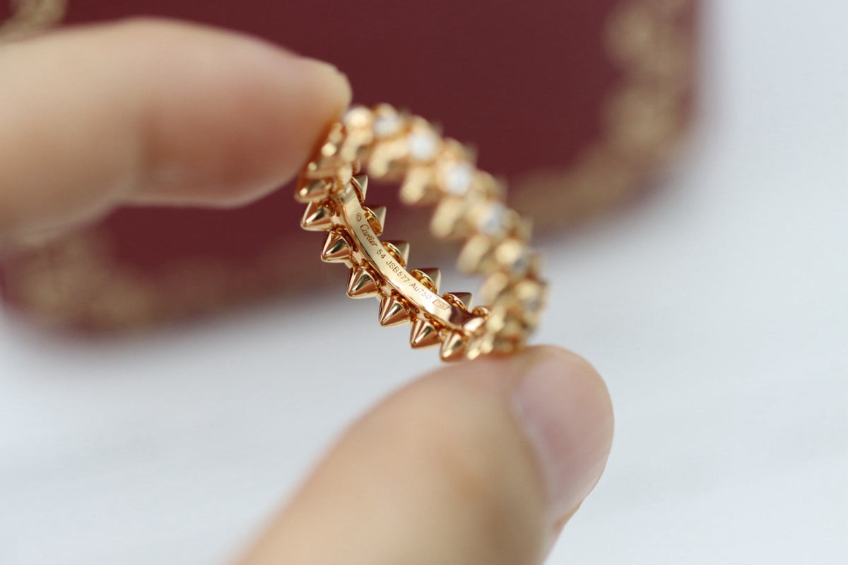 ¡®Veyra Jewelry¡¯Double‑Row Spike Full‑Diamond Band Ring