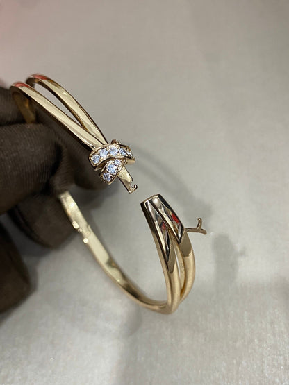 ¡®Veyra Jewelry¡¯Liens Séduction Bracelet | Diamond Twisted Knot Bangle