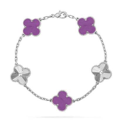 [Veyra Jewelry]New  CLOVER 5 MOTIF VIOLET BRACELET COLLECTION