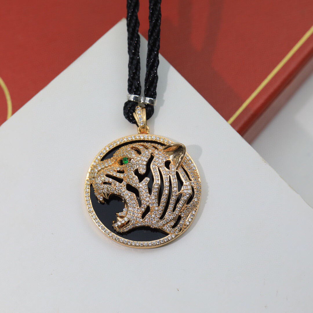¡®Veyra Jewelry¡ Openwork Tiger Cord Pendant Necklace
