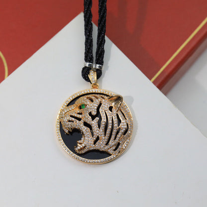 ¡®Veyra Jewelry¡ Openwork Tiger Cord Pendant Necklace