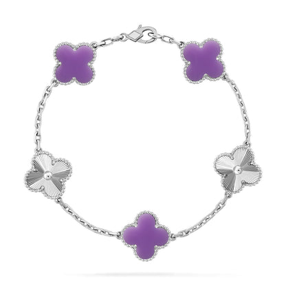 [Veyra Jewelry]New CLOVER 5 MOTIF LIGHT PURPLE BRACELET COLLECTION
