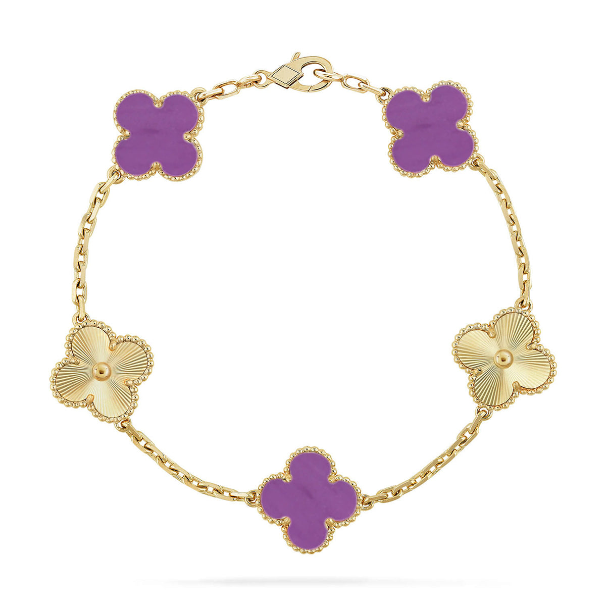 [Veyra Jewelry]New  CLOVER 5 MOTIF VIOLET BRACELET COLLECTION