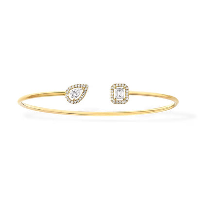 [Veyra Jewelry]JONC FLEX MY TWIN TOI & MOI SILVER DIAMOND BRACELET