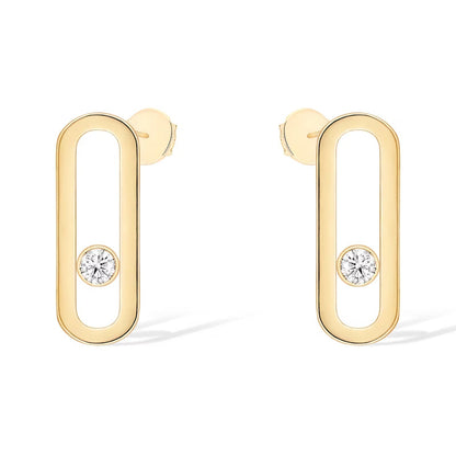 [Veyra Jewelry]MOVE UNO SMALL 1 DIAMOND EARRINGS