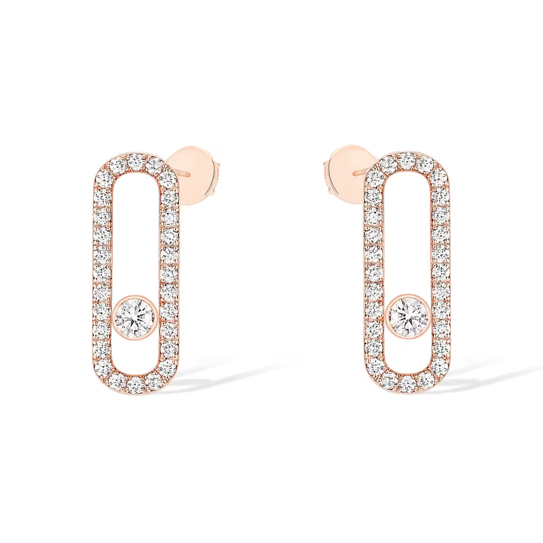[Veyra Jewelry]MOVE UNO STUD DIAMOND PAVED EARRINGS