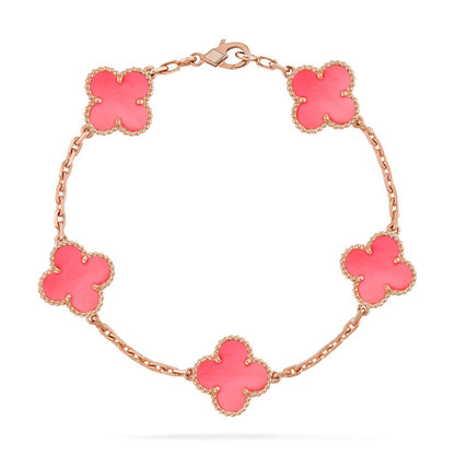 [Veyra Jewelry]New  CLOVER 5 MOTIFS  PINK MOP BRACELET COLLECTION