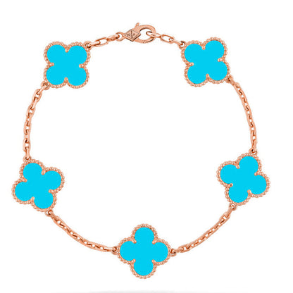 [Veyra Jewelry]New  CLOVER 5 MOTIF TURQUOISE BRACELET COLLECTION