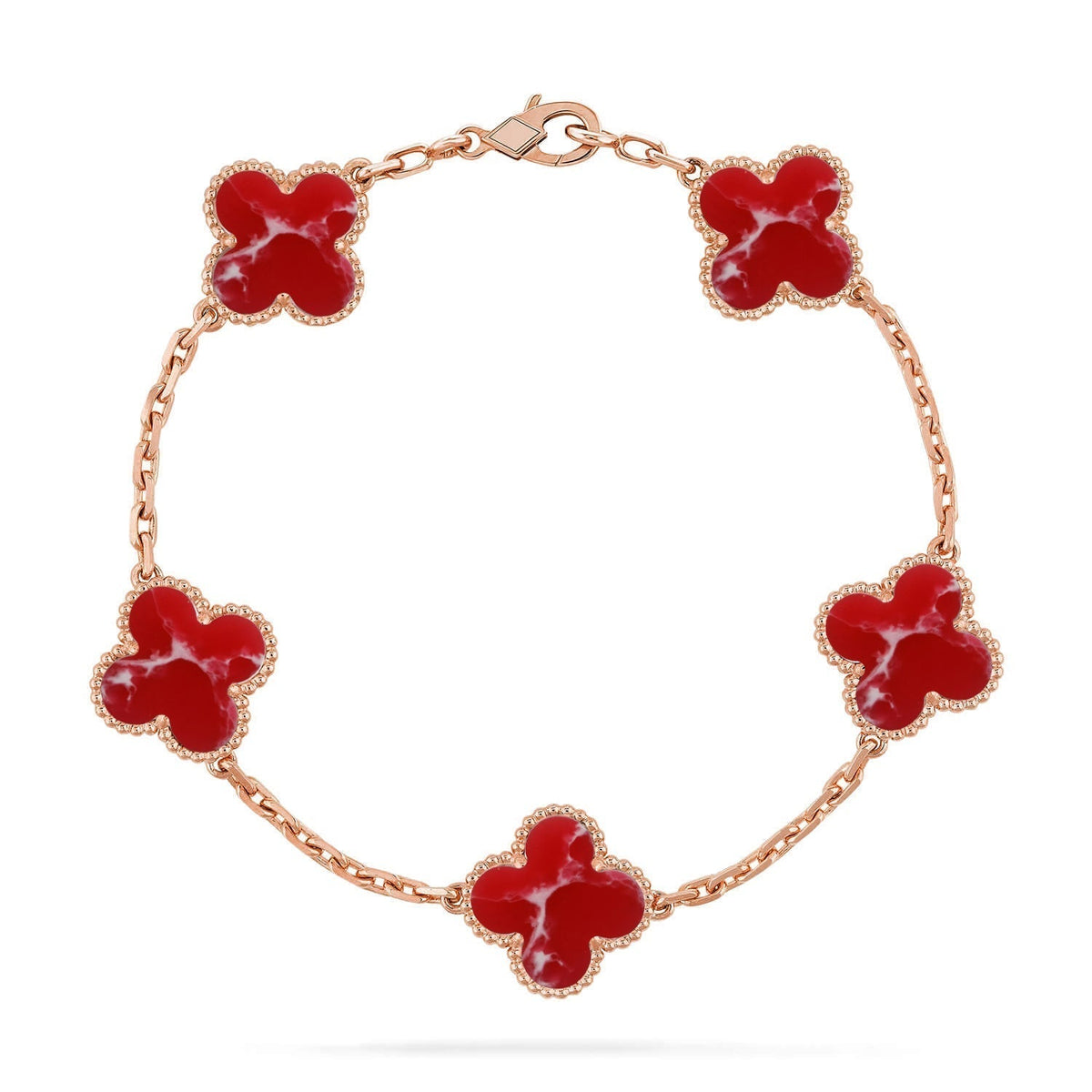 [Veyra Jewelry]New CLOVER 5 MOTIF RED PATTERN BRACELET COLLECTION