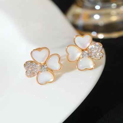 [Veyra Jewelry]FRIVOLE PINK GOLD FLOWER DIAMOND EARRINGS 2