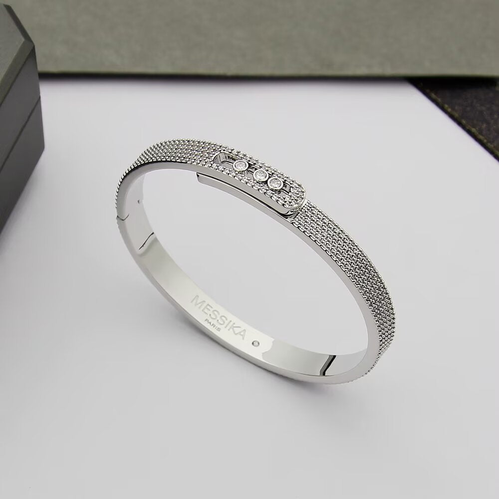 [Veyra Jewelry]Move Noa Full Pavé Diamond Bangle Bracelet