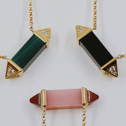 ¡®Veyra Jewelry¡¯Color Stone Bar Pendant Necklace