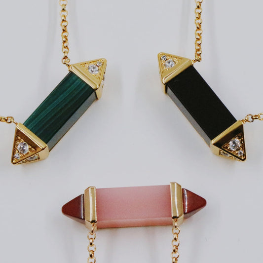 ¡®Veyra Jewelry¡¯Color Stone Bar Pendant Necklace