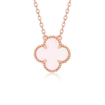 ¡®Veyra Jewelry¡¯CLOVER 15MM PINK MOTHER-OF-PEARL SINGLE FLOWER NECKLACE