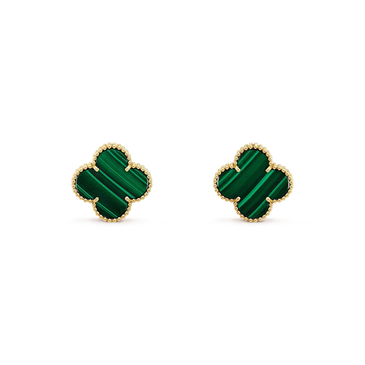 ¡®Veyra Jewelry¡¯CLOVER MINI 9.5MM MALACHITE  EARRINGS