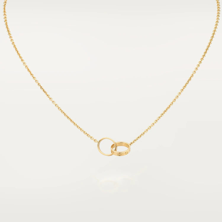 ¡®Veyra Jewelry¡¯LOVE NECKLACE DOUBLE RING GOLD