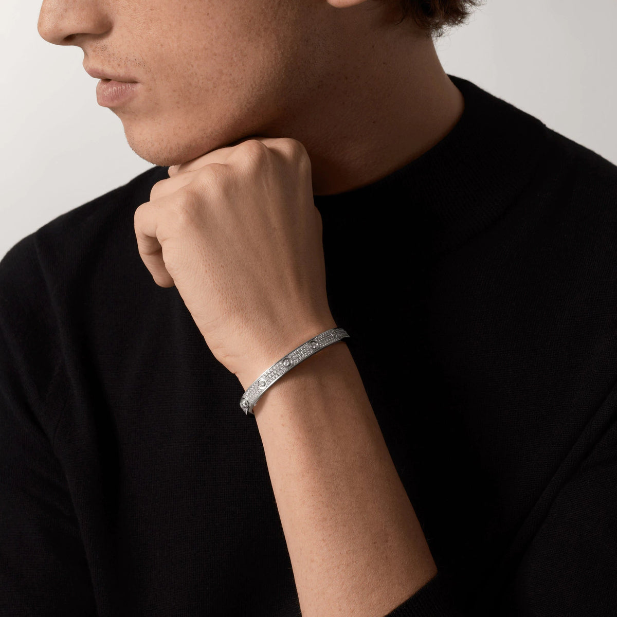 ¡®Veyra Jewelry¡¯LOVE BRACELET 6.1MM DIAMOND-PAVED 10 BIG DIAMONDS