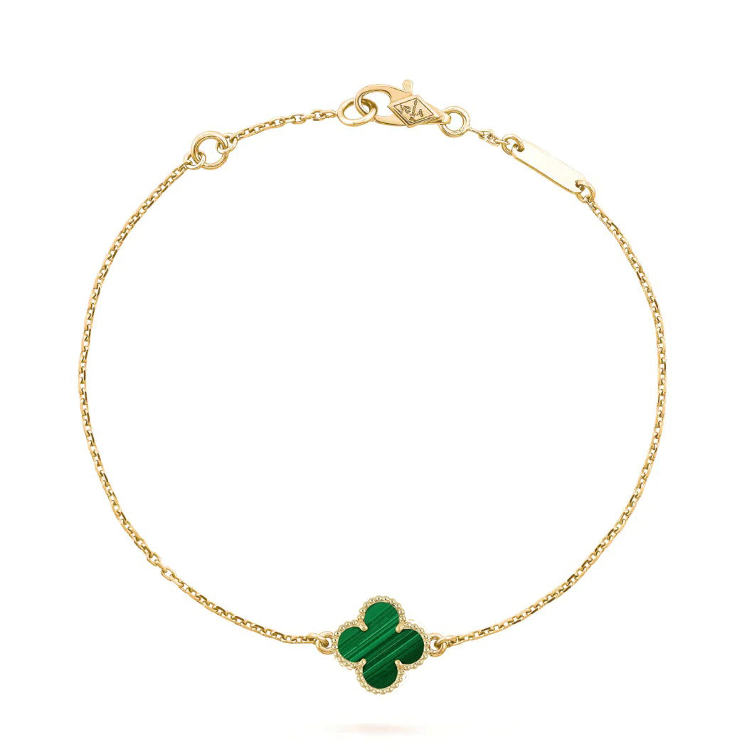 ¡®Veyra Jewelry¡¯CLOVER BRACELET MALACHITE 1 MOTIF