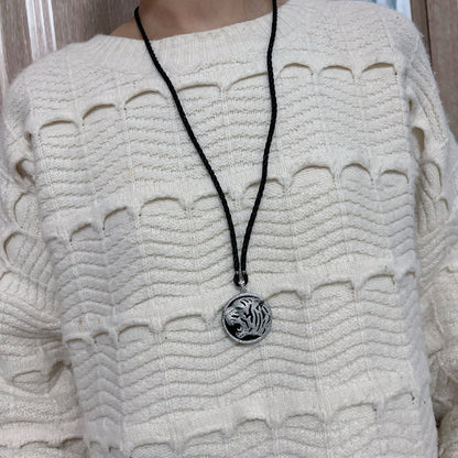 ¡®Veyra Jewelry¡ Openwork Tiger Cord Pendant Necklace
