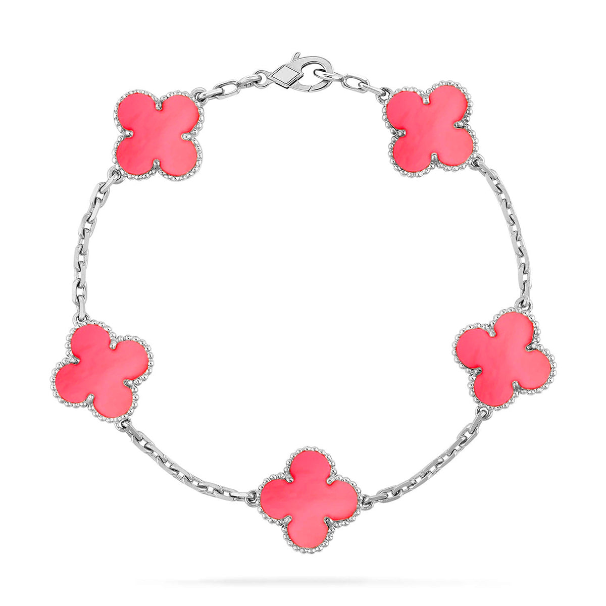[Veyra Jewelry]New  CLOVER 5 MOTIFS  PINK MOP BRACELET COLLECTION