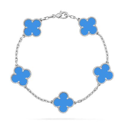 [Veyra Jewelry]New CLOVER 5 MOTIF BLUE AGATE BRACELET COLLECTION