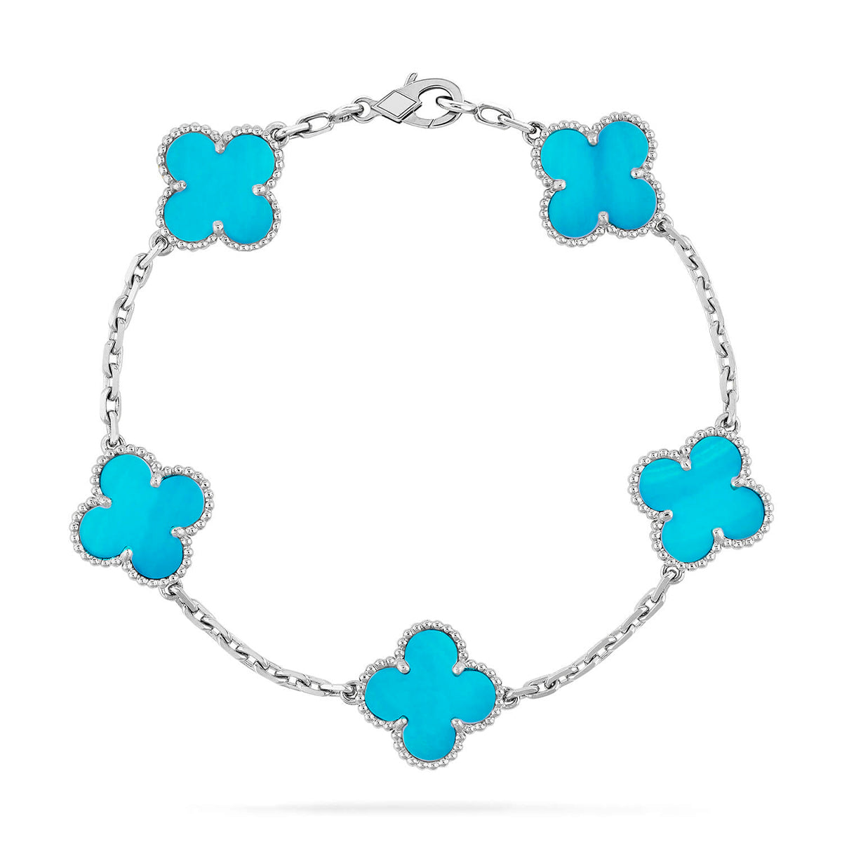 [Veyra Jewelry]New  CLOVER 5 MOTIF TURQUOISE BRACELET COLLECTION