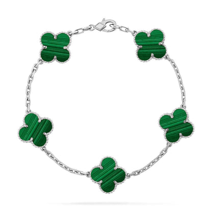 [Veyra Jewelry]New  CLOVER 5 MOTIF MALACHITE BRACELET COLLECTION