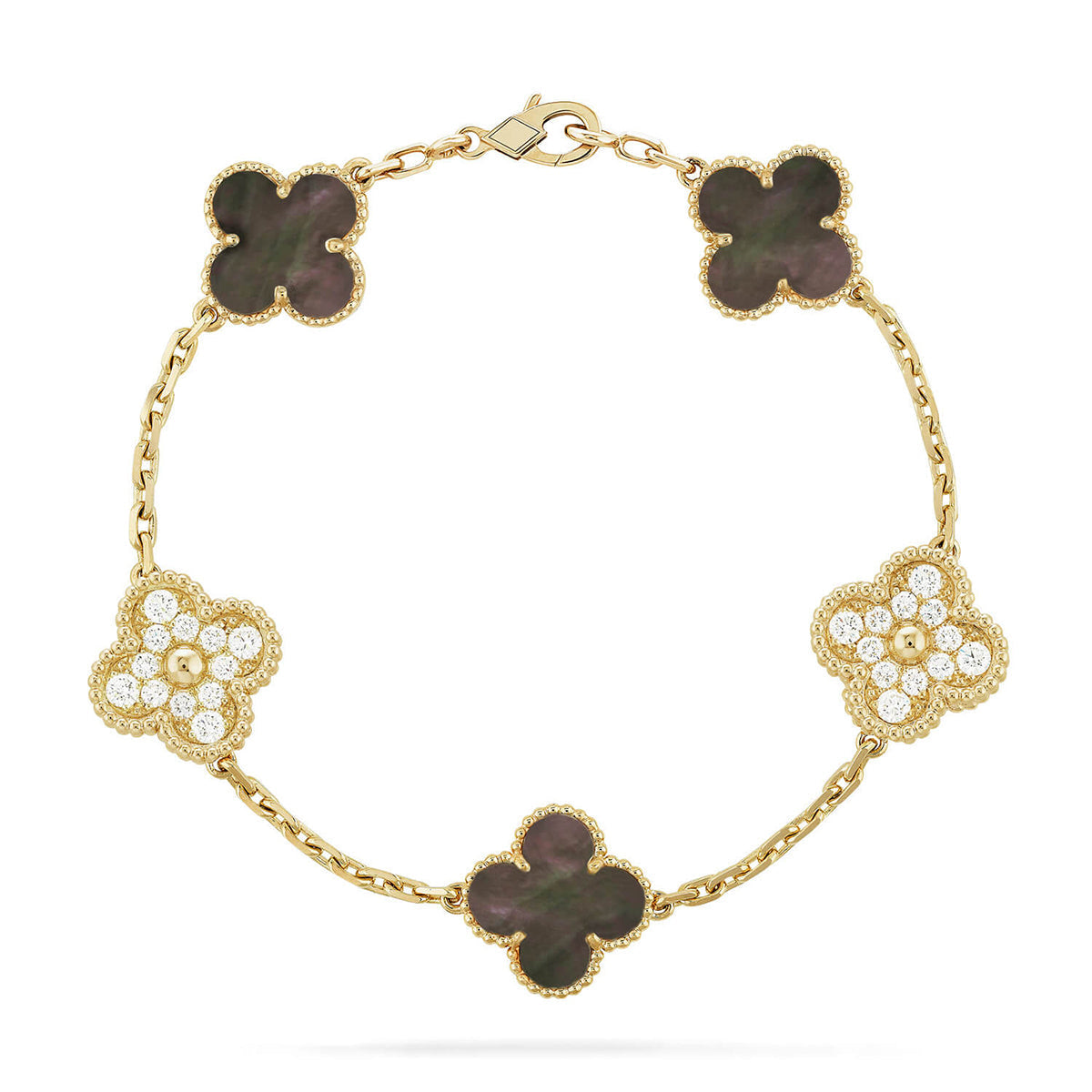[Veyra Jewelry]New CLOVER 5 MOTIF GRAY MOP BRACELET COLLECTION