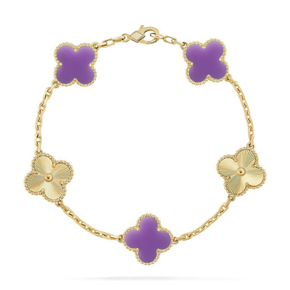 [Veyra Jewelry]New CLOVER 5 MOTIF LIGHT PURPLE BRACELET COLLECTION
