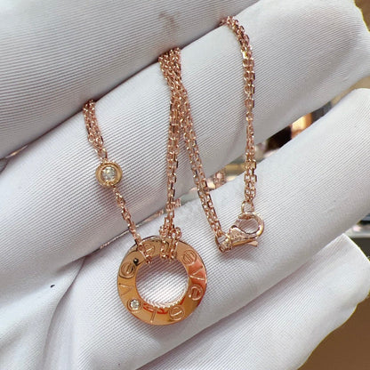 ¡®Veyra Jewelry¡¯LOVE NECKLACE 16MM 2 DIAMONDS