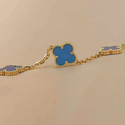 [Veyra Jewelry]New CLOVER 5 MOTIF BLUE AGATE BRACELET COLLECTION