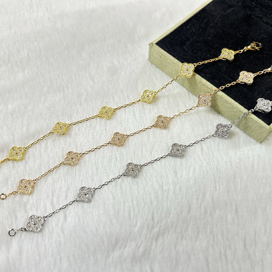 [Veyra Jewelry]New CLOVER 6 MOTIF DIAMOND BRACELET