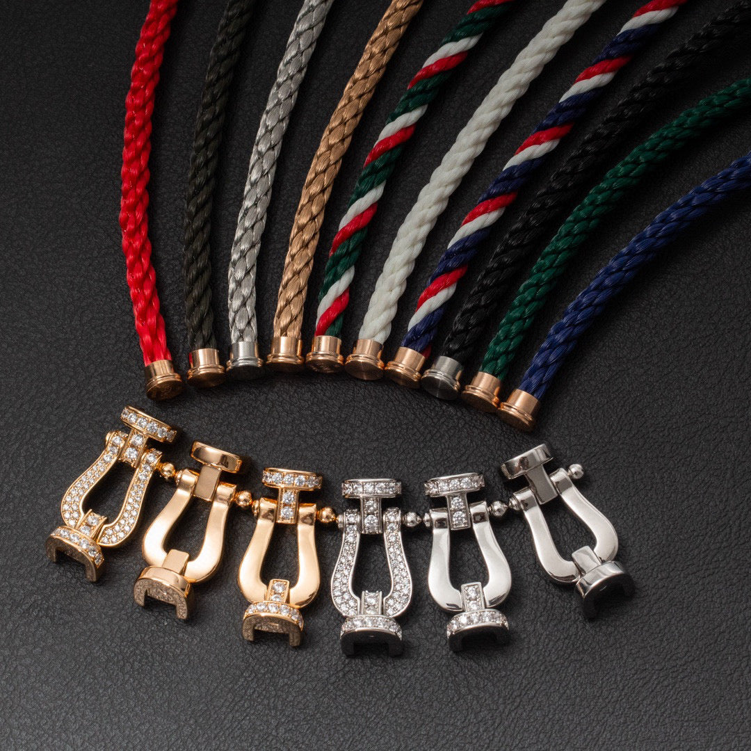 ¡®Veyra Jewelry¡¯FORCE LARGE HORSESHOE FULL DIAMOND BRACELET ROSE GOLD