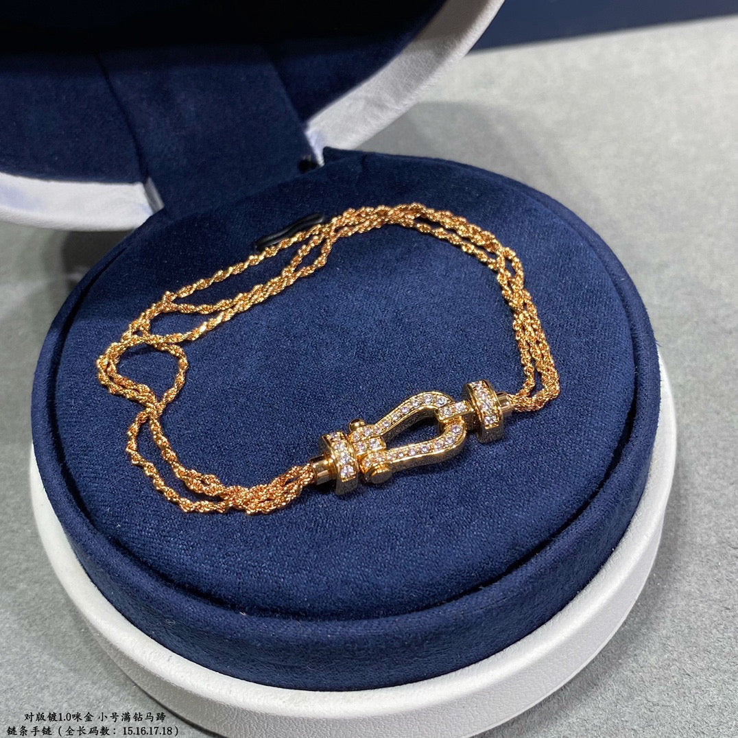 ¡®Veyra Jewelry¡¯FORCE SMALL HORSESHOE  DIAMOND CHAIN ROPE BRACELET