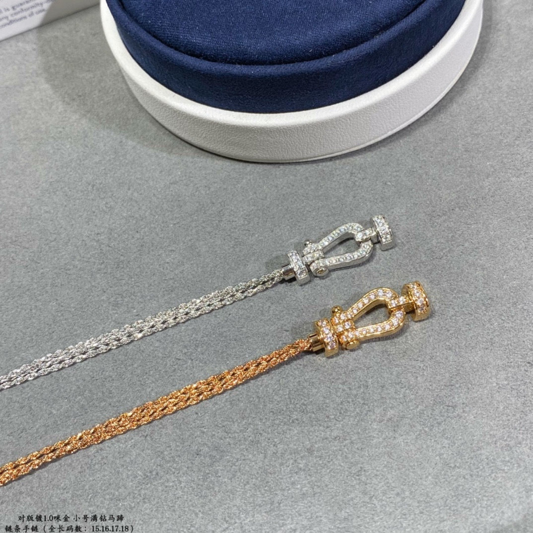 ¡®Veyra Jewelry¡¯FORCE SMALL HORSESHOE  DIAMOND CHAIN ROPE BRACELET