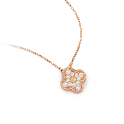 ¡®Veyra Jewelry¡¯CLOVER 15MM DIAMOND SINGLE FLOWER NECKLACE